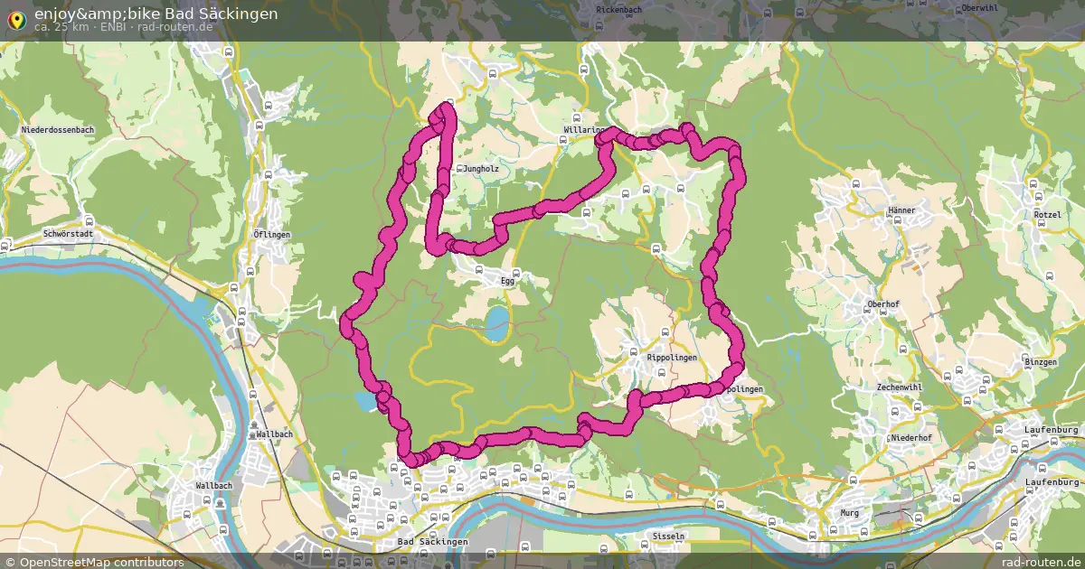 enjoy&amp;bike Bad Säckingen (enbi) – Fernradroute auf Rad-Routen.de