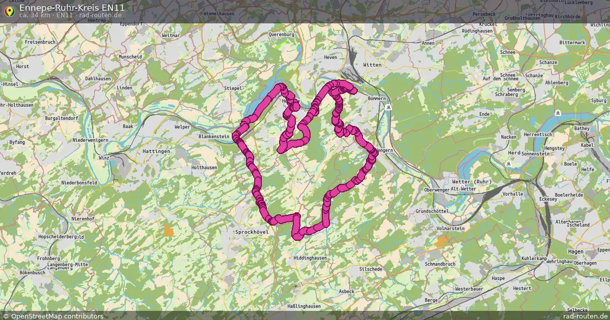 Ennepe-Ruhr-Kreis EN11 (EN11) – Fernradroute auf Rad-Routen.de