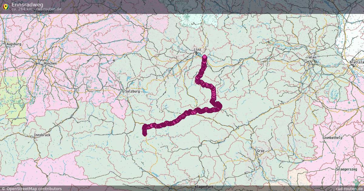 Ennsradweg – Fernradroute auf Rad-Routen.de