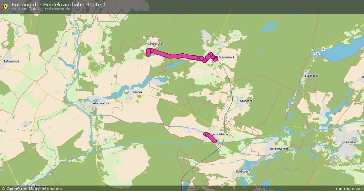 Entlang der Heidekrautbahn Route 1 (HKB1) – Fernradroute auf Rad-Routen.de