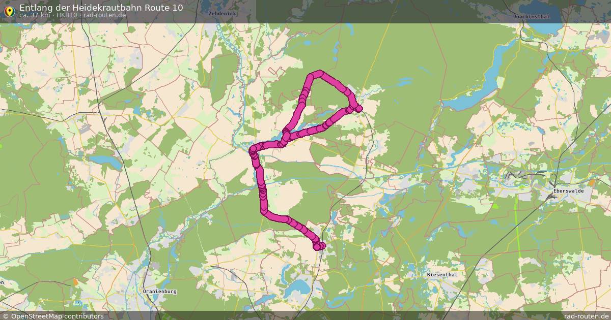 Entlang der Heidekrautbahn Route 10 (HKB10) – Fernradroute auf Rad-Routen.de