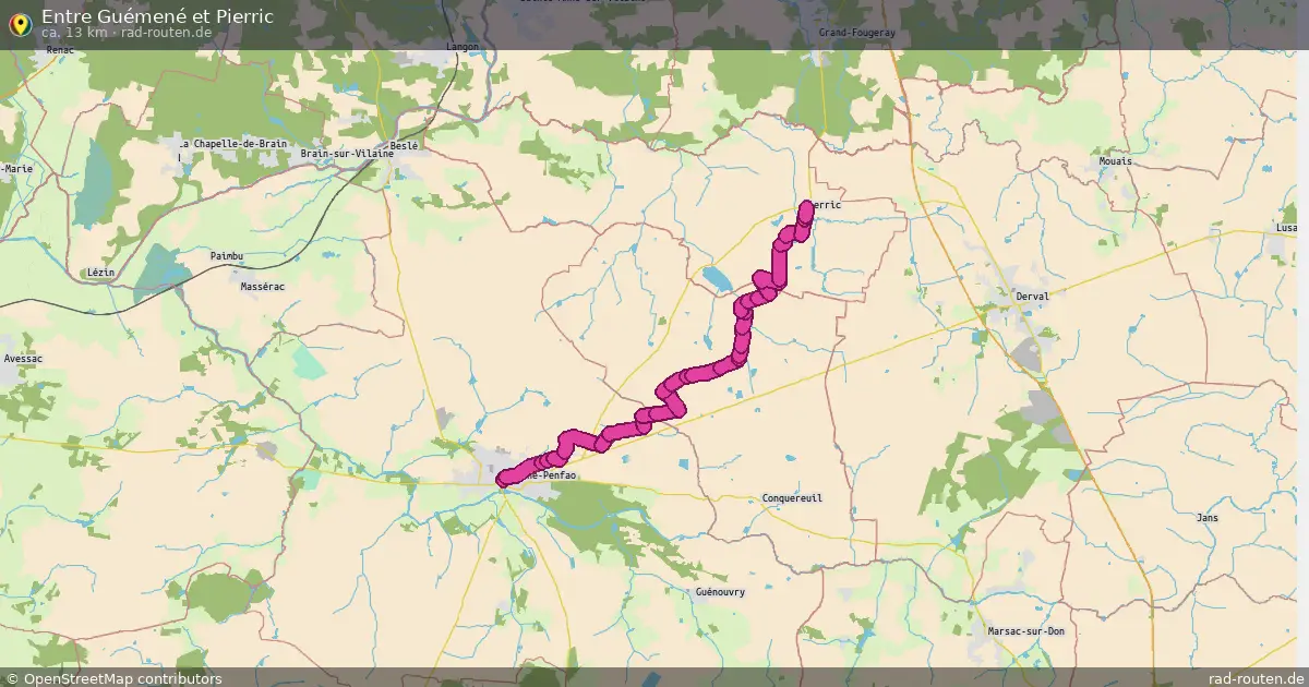 Entre Guémené et Pierric – Fernradroute auf Rad-Routen.de