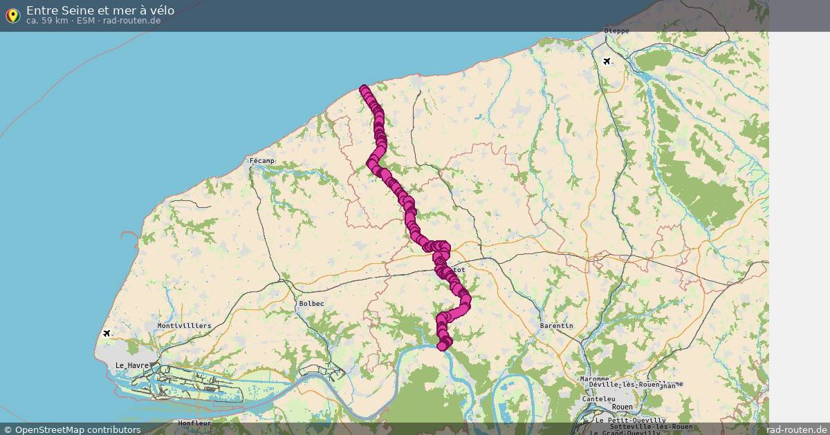 Entre Seine et mer à vélo (ESM) – Fernradroute auf Rad-Routen.de