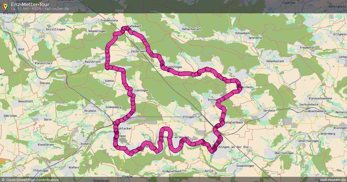 Enz-Metter-Tour (KS26) – Fernradroute auf Rad-Routen.de