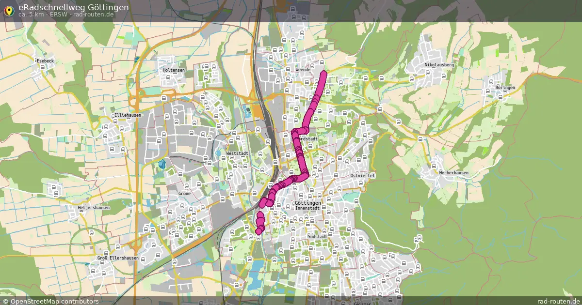 eRadschnellweg Göttingen (eRSW) – Fernradroute auf Rad-Routen.de