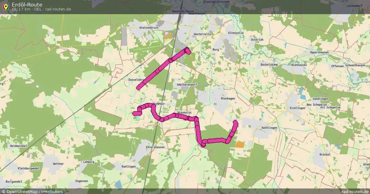 Erdöl-Route (OEL) – Fernradroute auf Rad-Routen.de