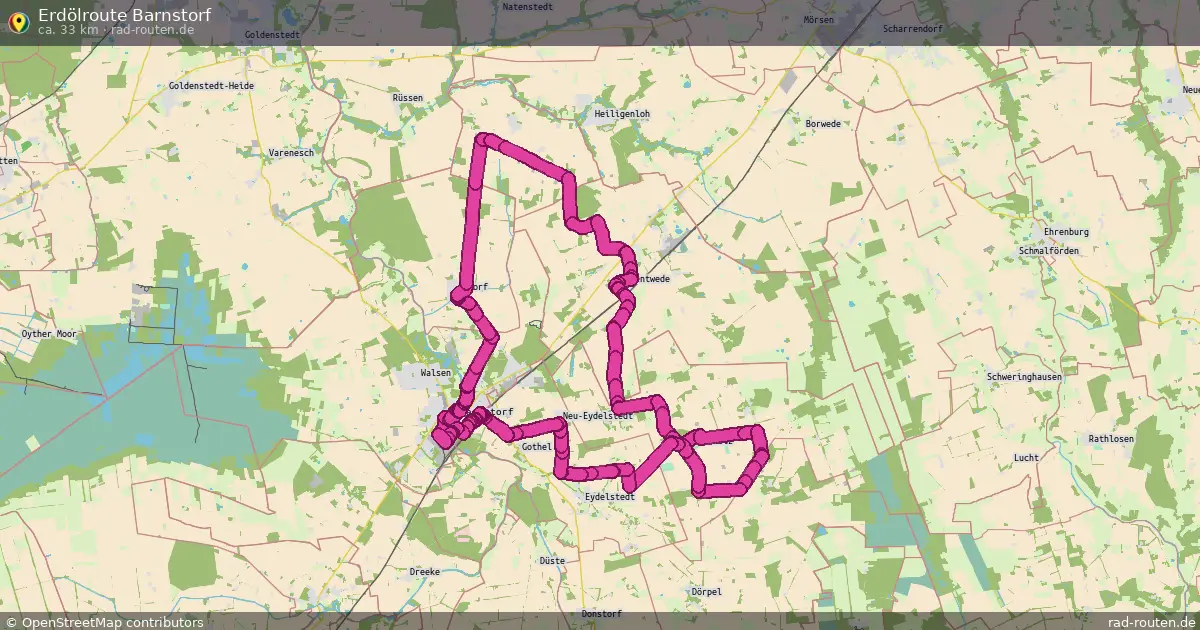 Erdölroute Barnstorf – Fernradroute auf Rad-Routen.de