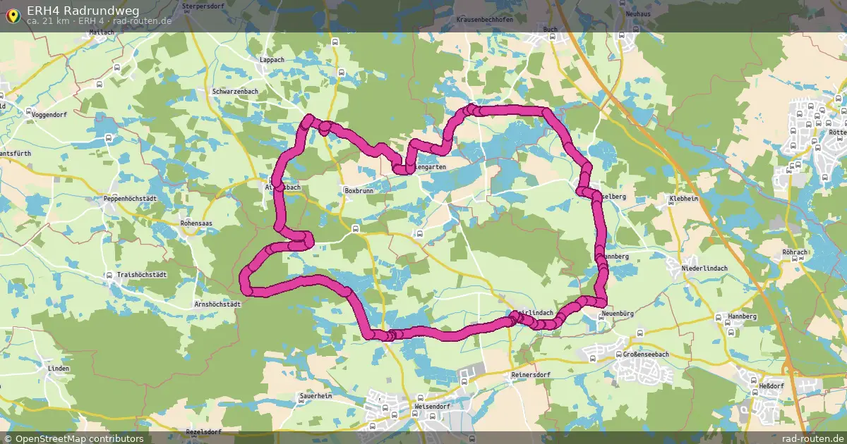ERH4 Radrundweg (ERH 4) – Fernradroute auf Rad-Routen.de