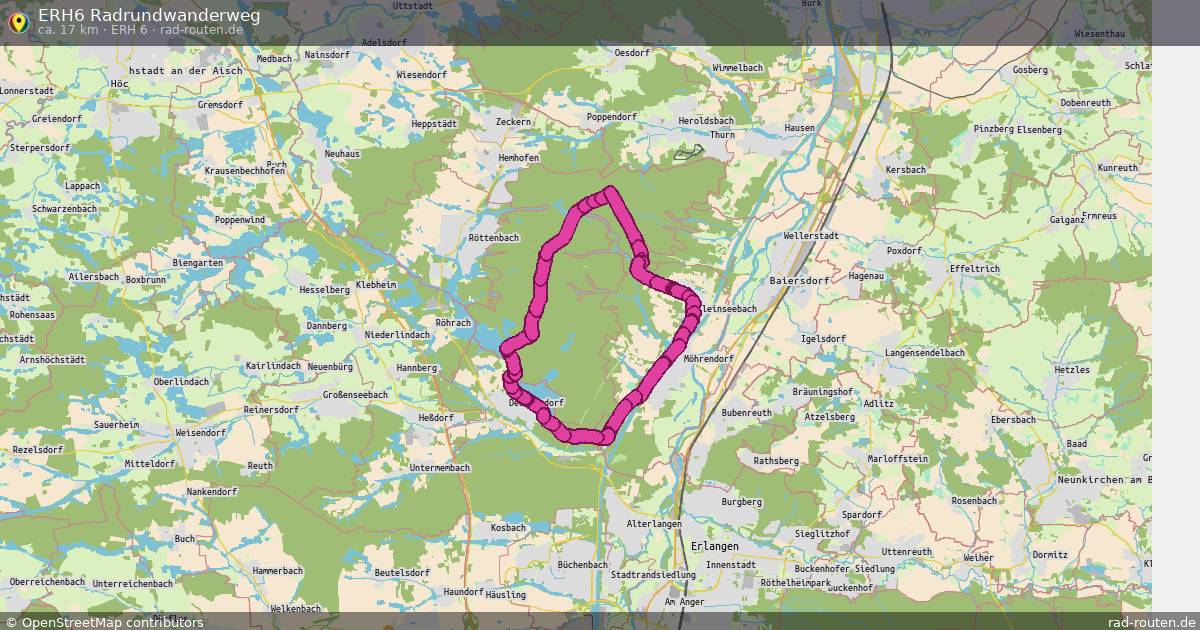 ERH6 Radrundwanderweg (ERH 6) – Fernradroute auf Rad-Routen.de