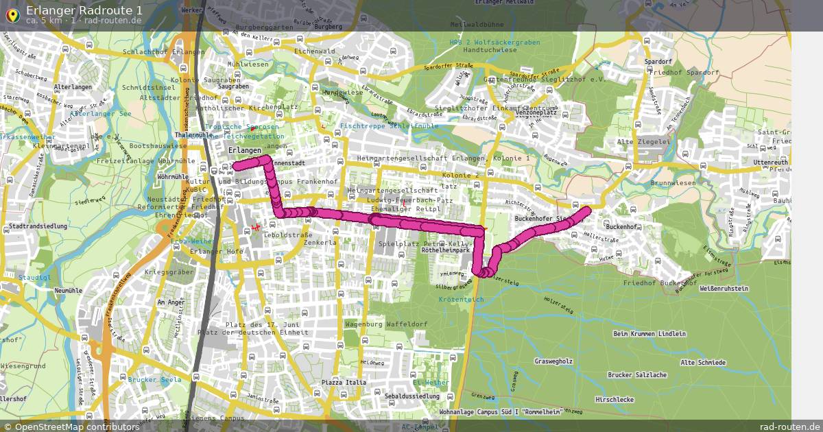 Erlanger Radroute 1 (1) – Fernradroute auf Rad-Routen.de