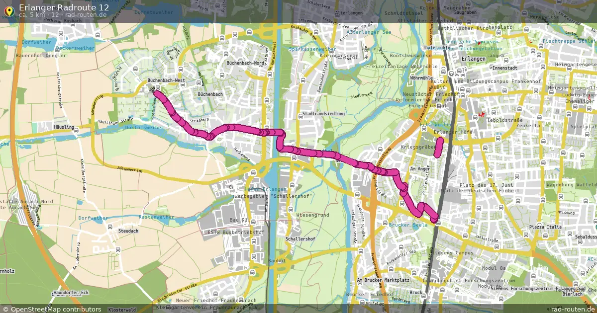 Erlanger Radroute 12 (12) – Fernradroute auf Rad-Routen.de