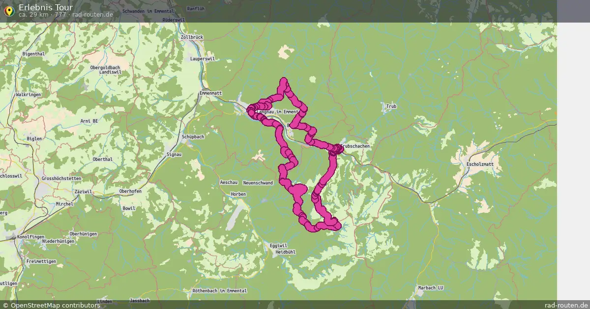 Erlebnis Tour (777) – Fernradroute auf Rad-Routen.de