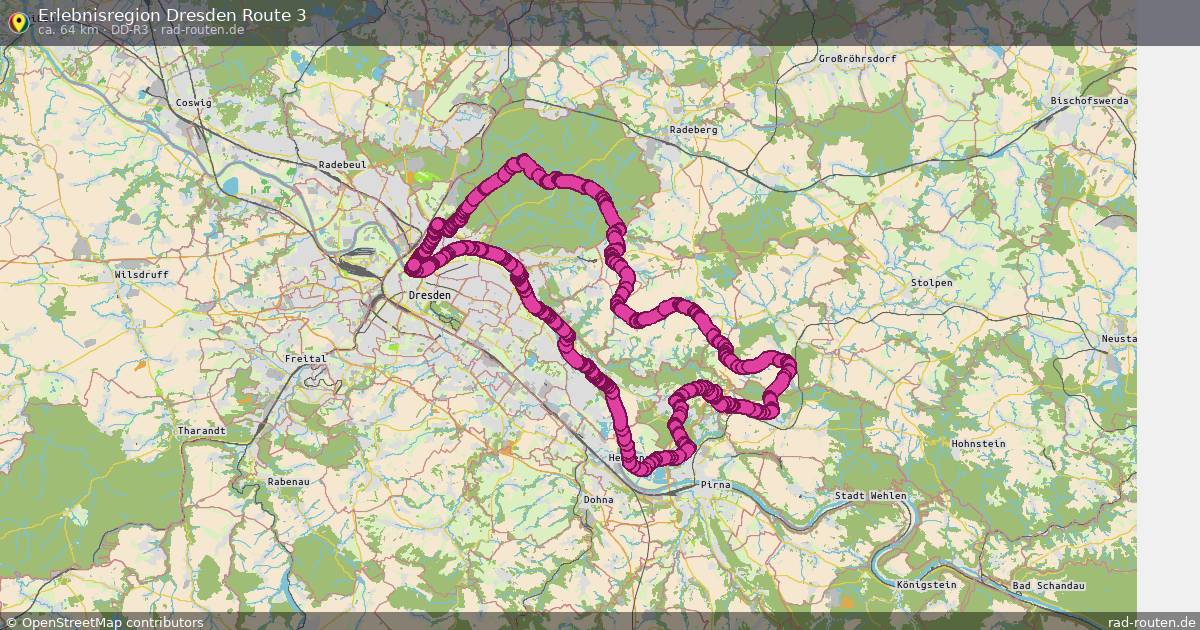 Erlebnisregion Dresden Route 3 (DD-R3) – Fernradroute auf Rad-Routen.de