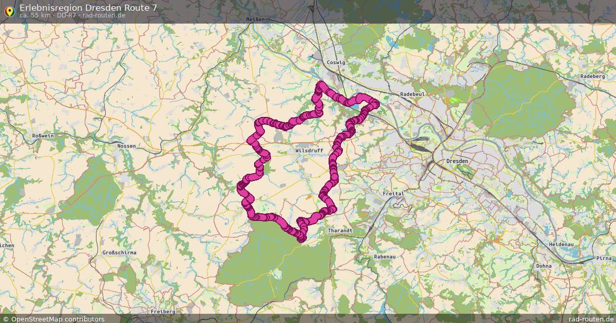 Erlebnisregion Dresden Route 7 (DD-R7) – Fernradroute auf Rad-Routen.de
