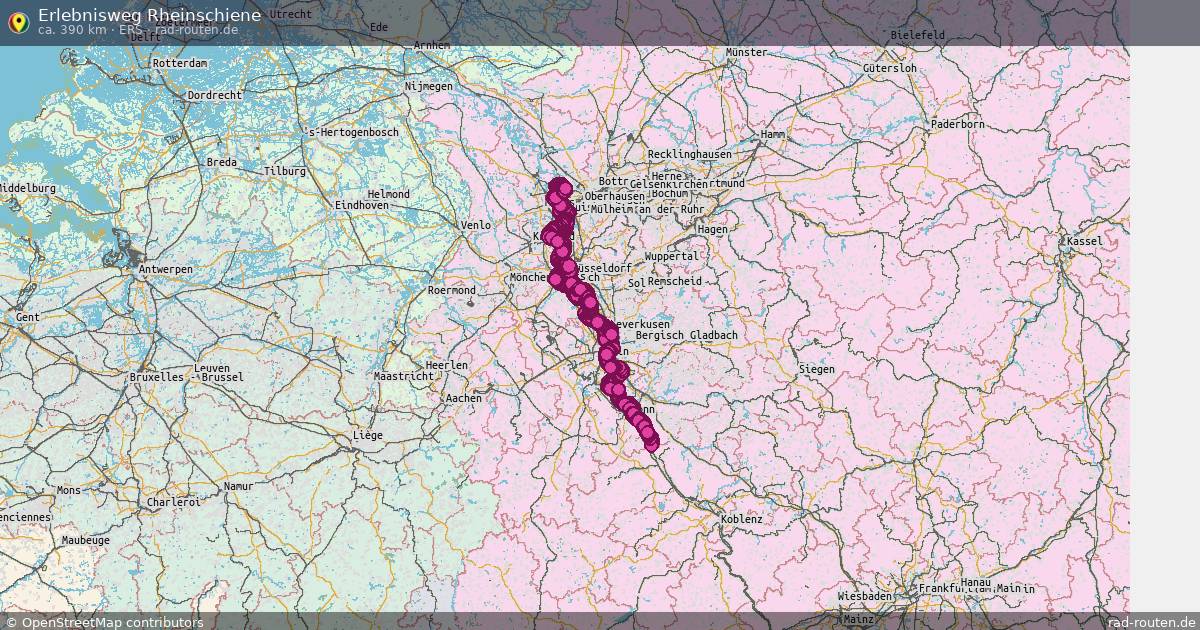 Erlebnisweg Rheinschiene (ERS) – Fernradroute auf Rad-Routen.de