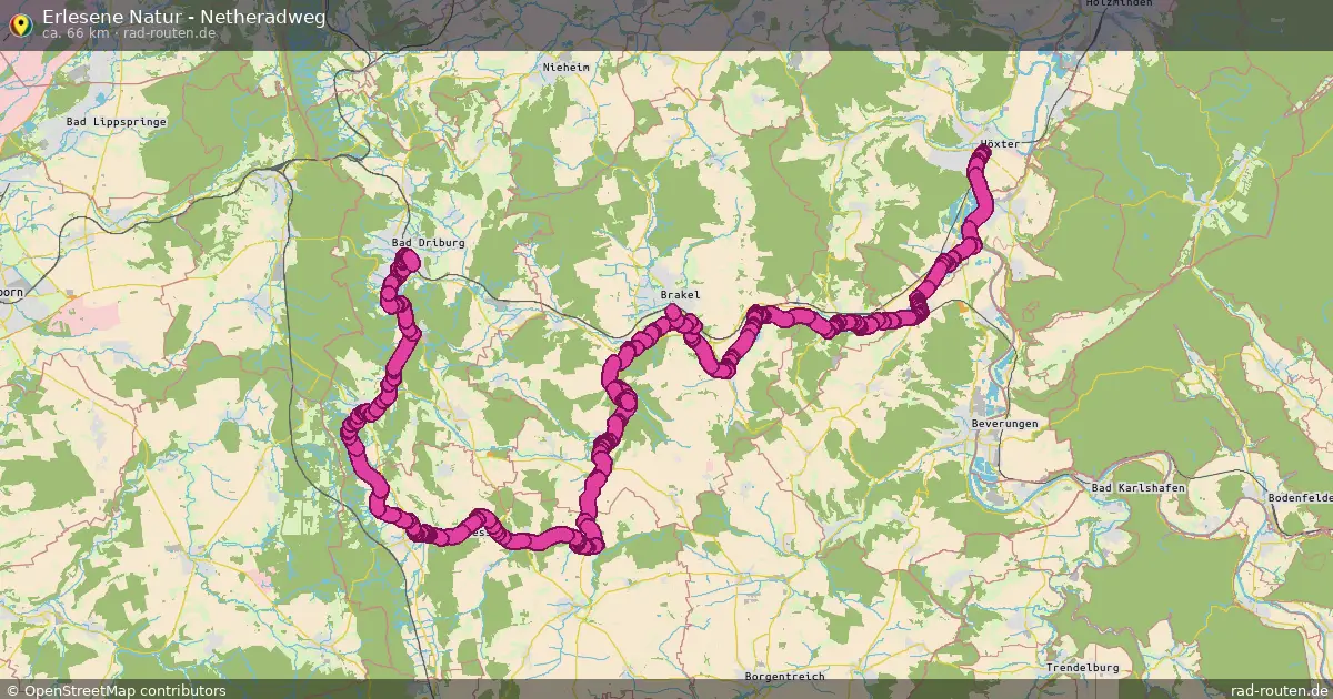 Erlesene Natur - Netheradweg – Fernradroute auf Rad-Routen.de