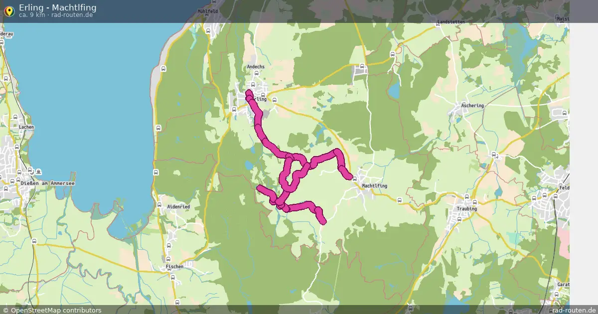 Erling - Machtlfing – Fernradroute auf Rad-Routen.de