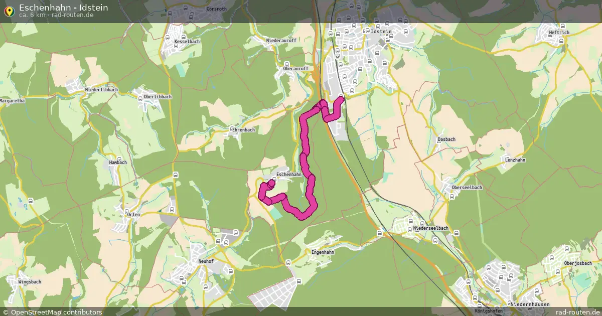 Eschenhahn - Idstein – Fernradroute auf Rad-Routen.de