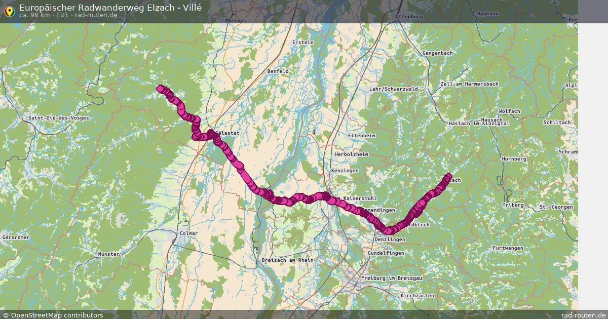 Europäischer Radwanderweg Elzach - Villé