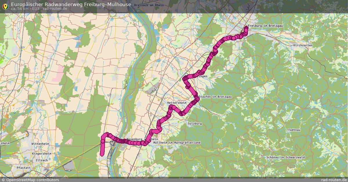 Europäischer Radwanderweg Freiburg–Mulhouse (Eu3) – Fernradroute auf Rad-Routen.de