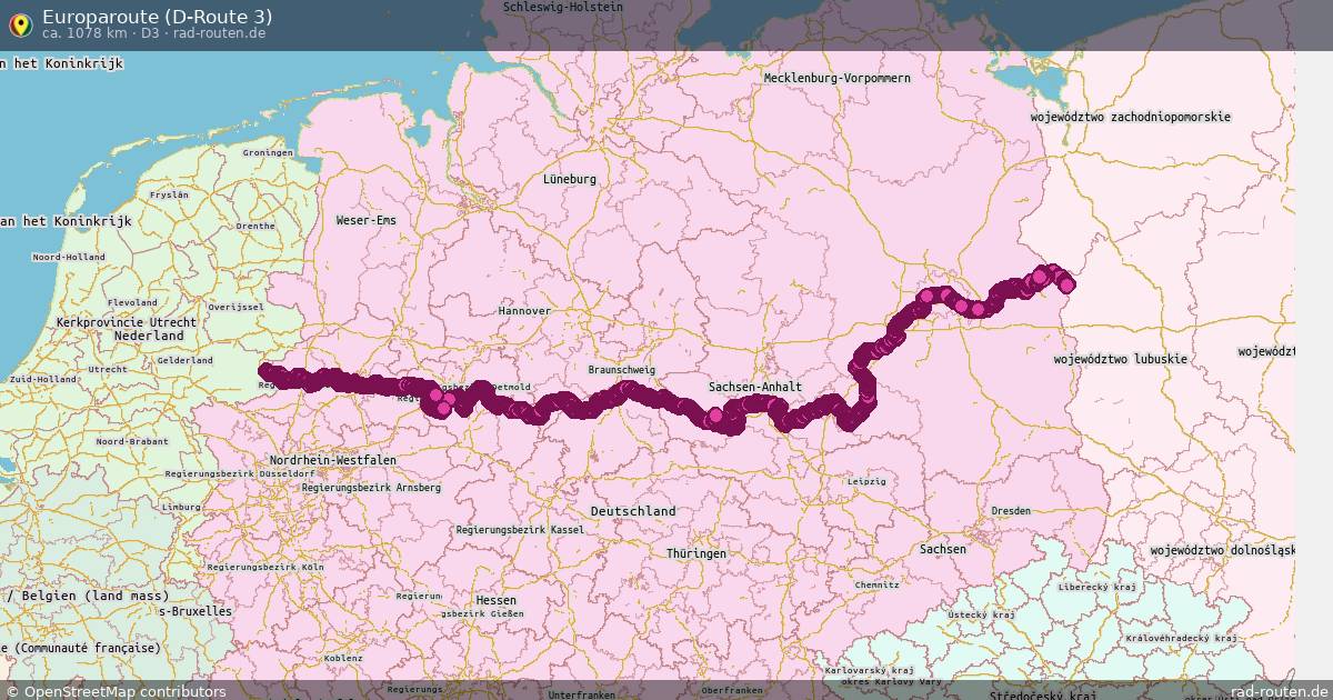 Europaroute (D-Route 3) (D3) – Fernradroute auf Rad-Routen.de