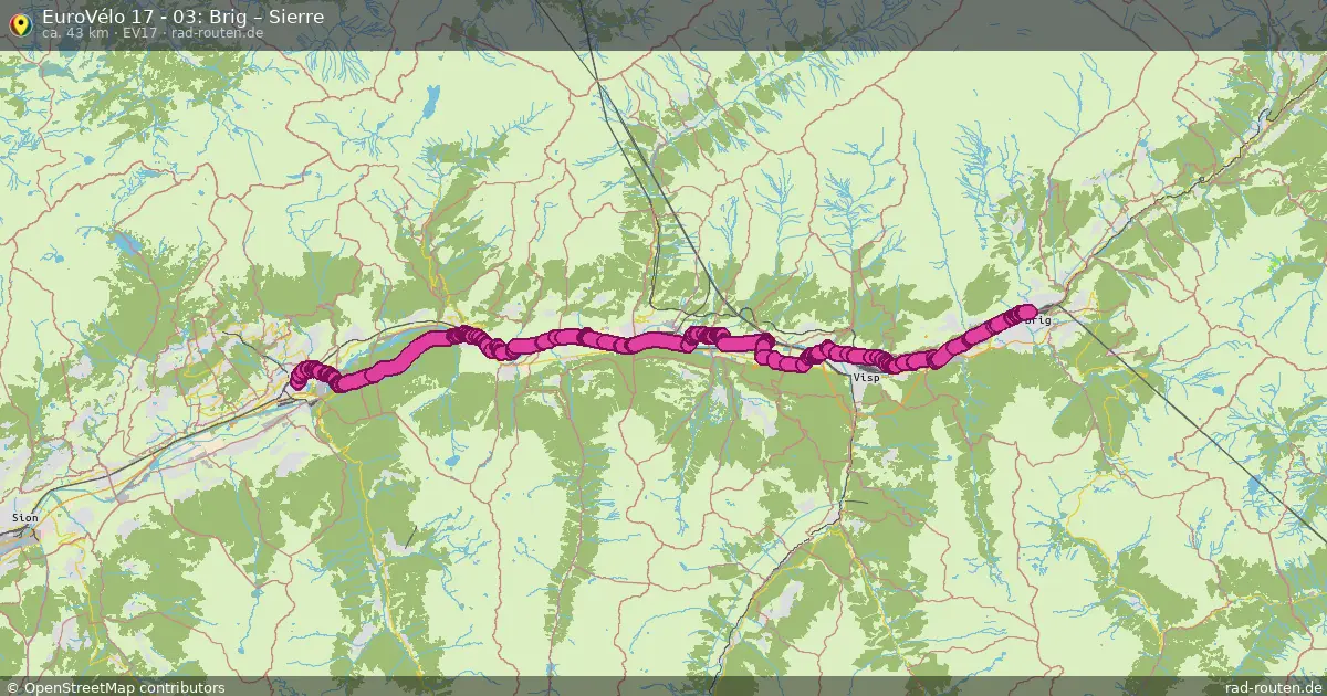EuroVélo 17 - 03: Brig – Sierre