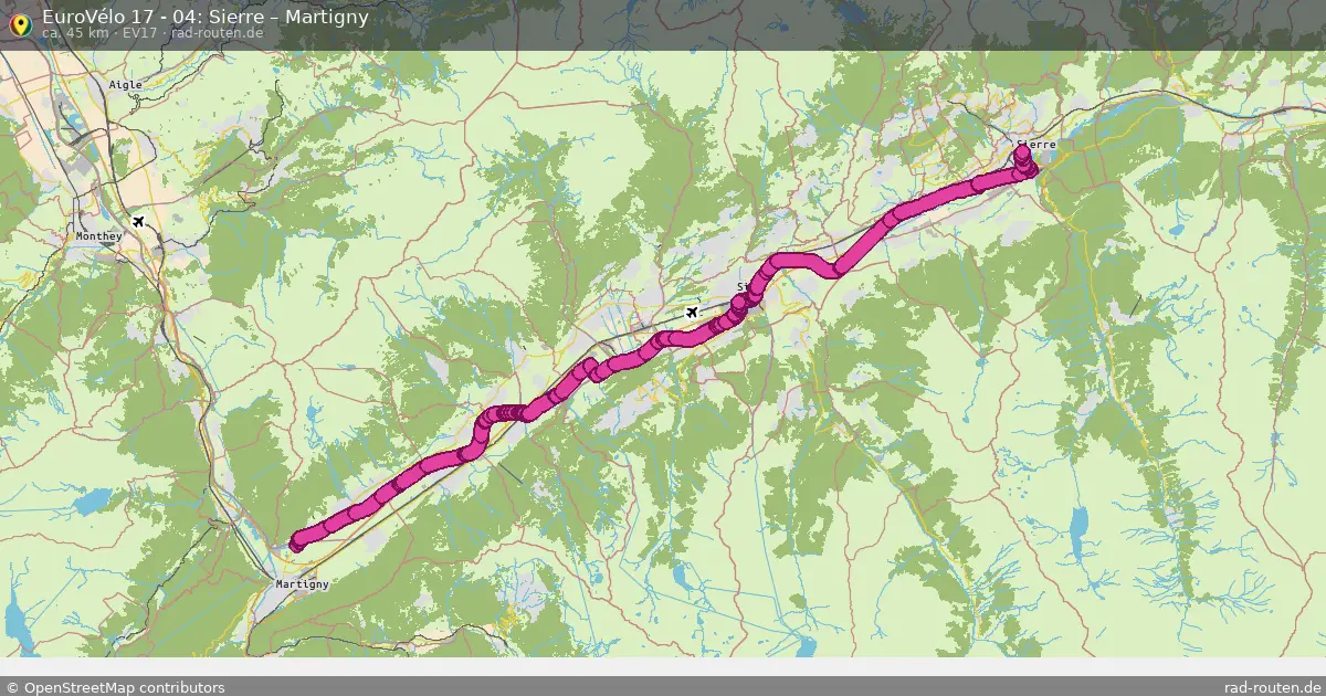 EuroVélo 17 - 04: Sierre – Martigny