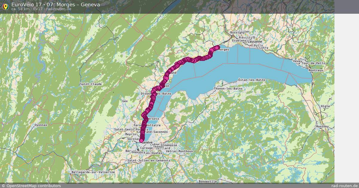 EuroVélo 17 - 07: Morges – Geneva (EV17) – Fernradroute auf Rad-Routen.de
