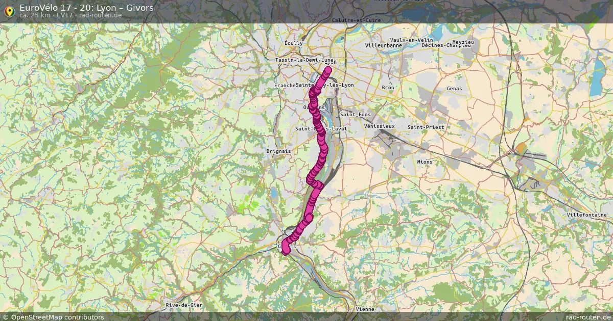 EuroVélo 17 - 20: Lyon – Givors