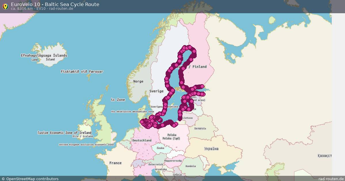 EuroVelo 10 - Baltic Sea Cycle Route (EV10) – Fernradroute auf Rad-Routen.de