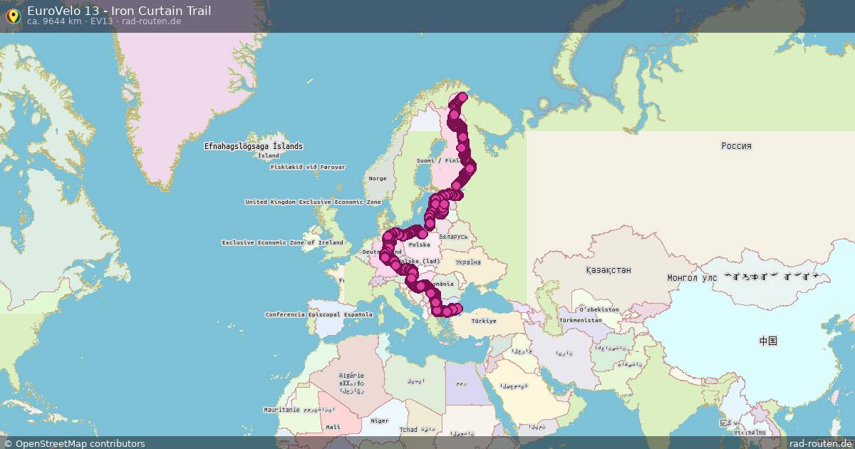 EuroVelo 13 - Iron Curtain Trail (EV13) – Fernradroute auf Rad-Routen.de