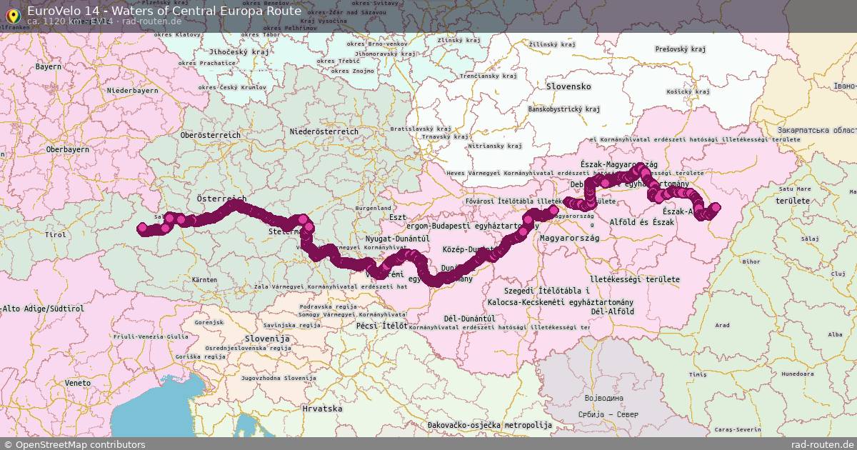 EuroVelo 14 - Waters of Central Europa Route (EV14) – Fernradroute auf Rad-Routen.de
