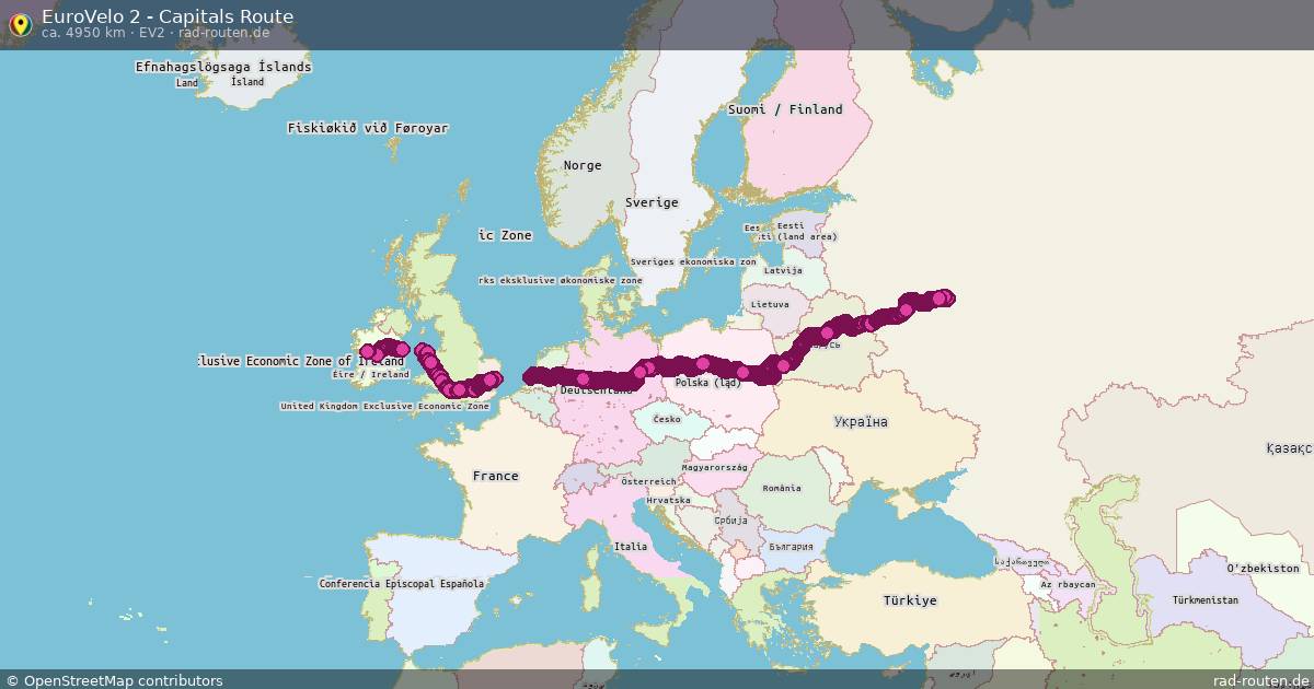 EuroVelo 2 - Capitals Route (EV2) – Fernradroute auf Rad-Routen.de