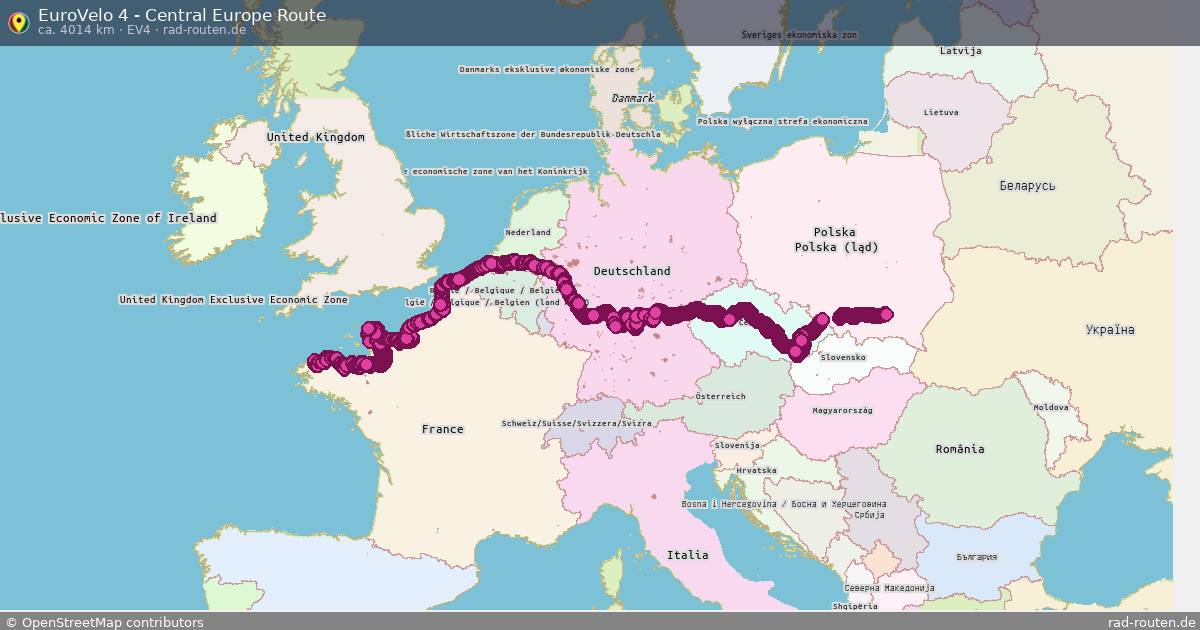 EuroVelo 4 - Central Europe Route (EV4) – Fernradroute auf Rad-Routen.de