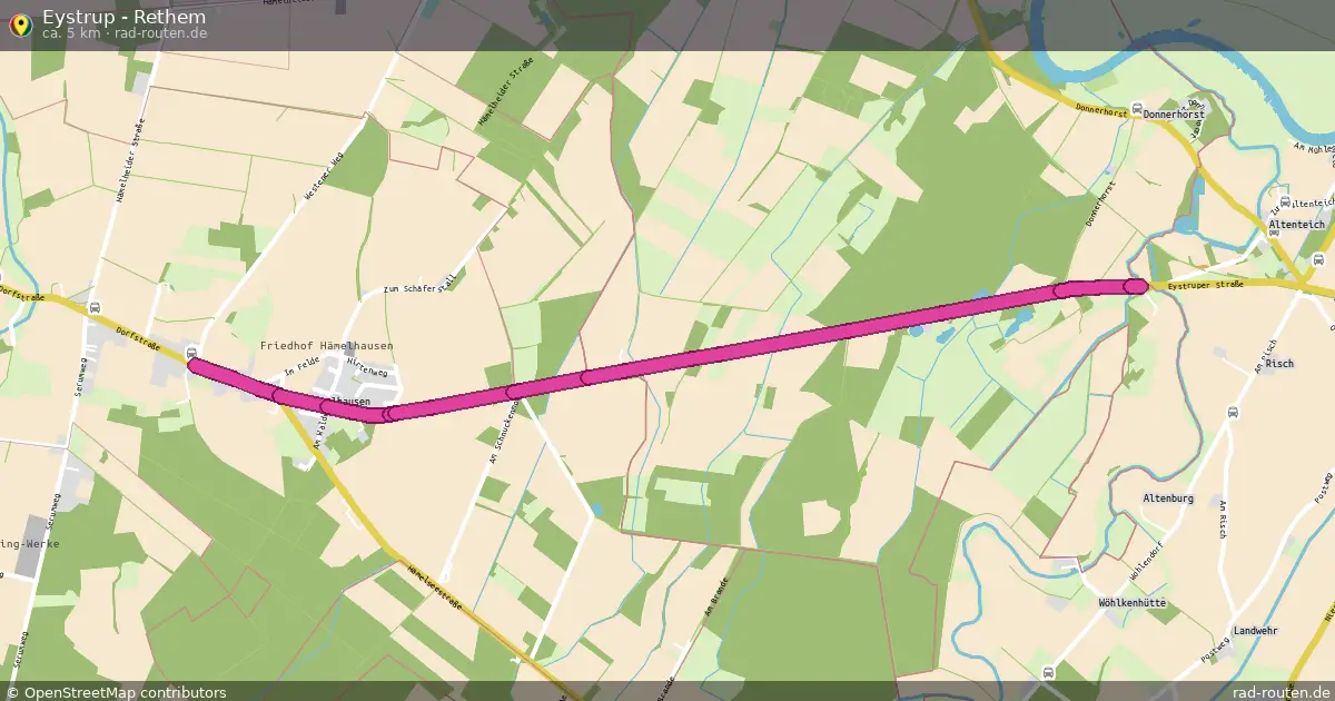 Eystrup - Rethem – Fernradroute auf Rad-Routen.de