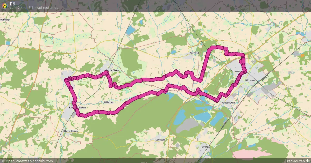 Radroute F6 (F 6) – Fernradroute auf Rad-Routen.de