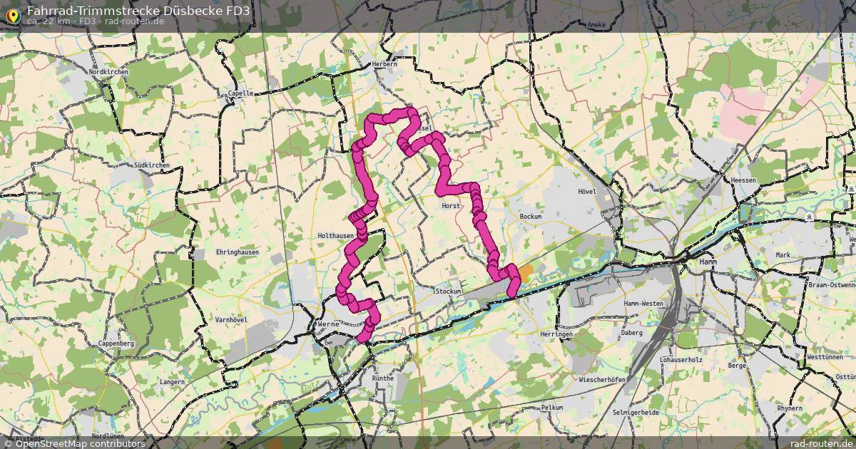 Fahrrad-Trimmstrecke Düsbecke FD3 (FD3) – Fernradroute auf Rad-Routen.de