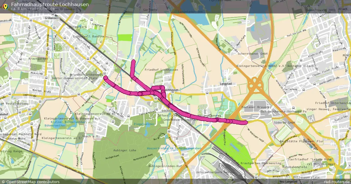 Fahrradhauptroute Lochhausen – Fernradroute auf Rad-Routen.de