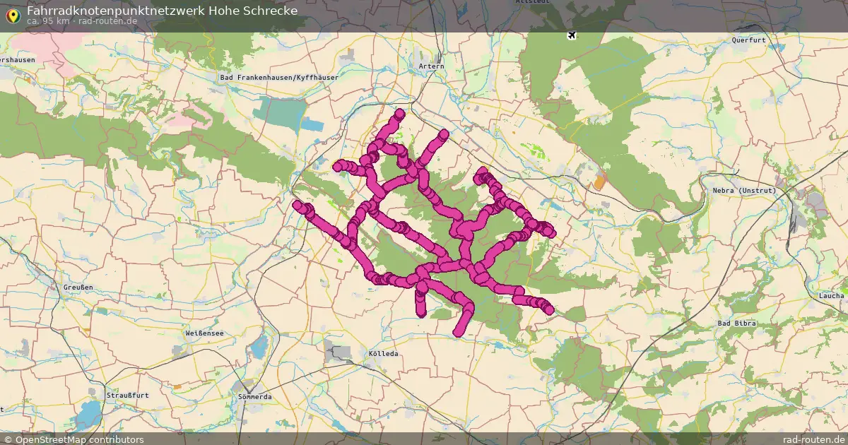 Fahrradknotenpunktnetzwerk Hohe Schrecke