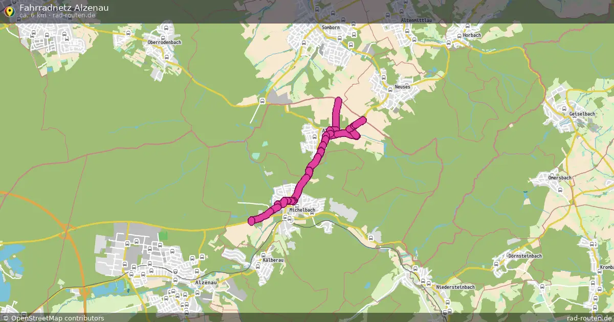 Fahrradnetz Alzenau – Fernradroute auf Rad-Routen.de
