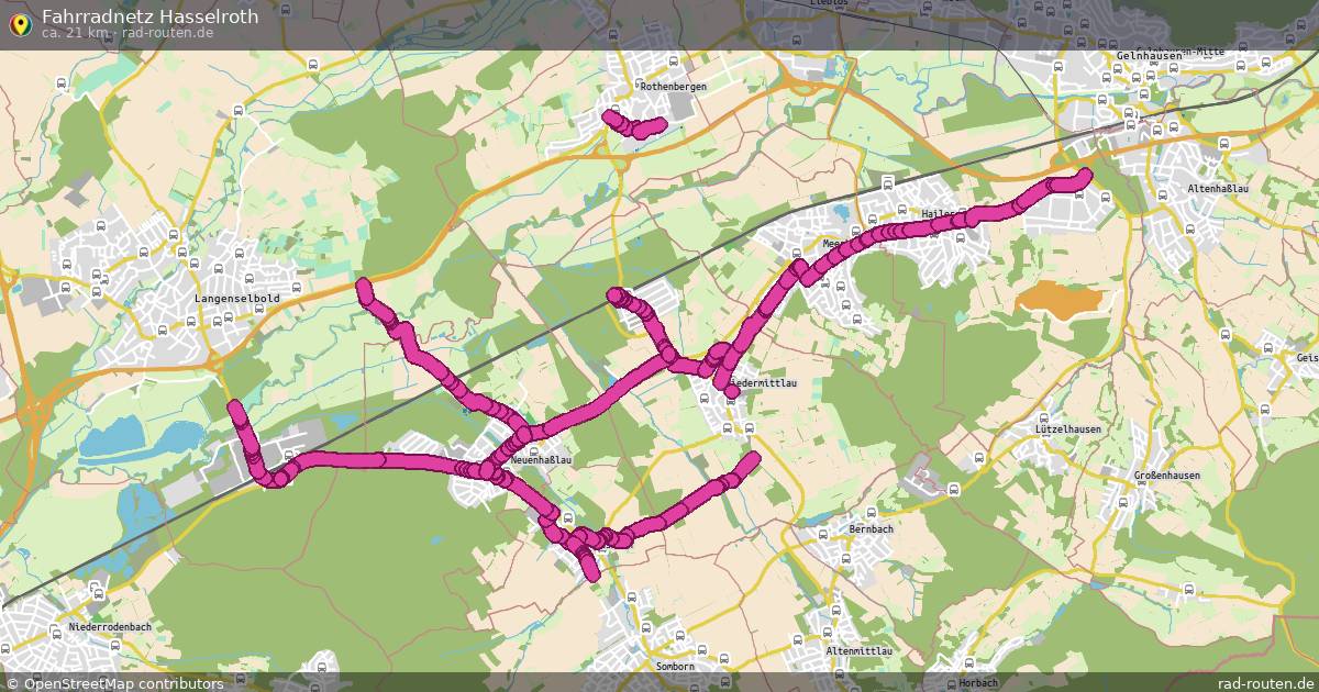 Fahrradnetz Hasselroth – Fernradroute auf Rad-Routen.de