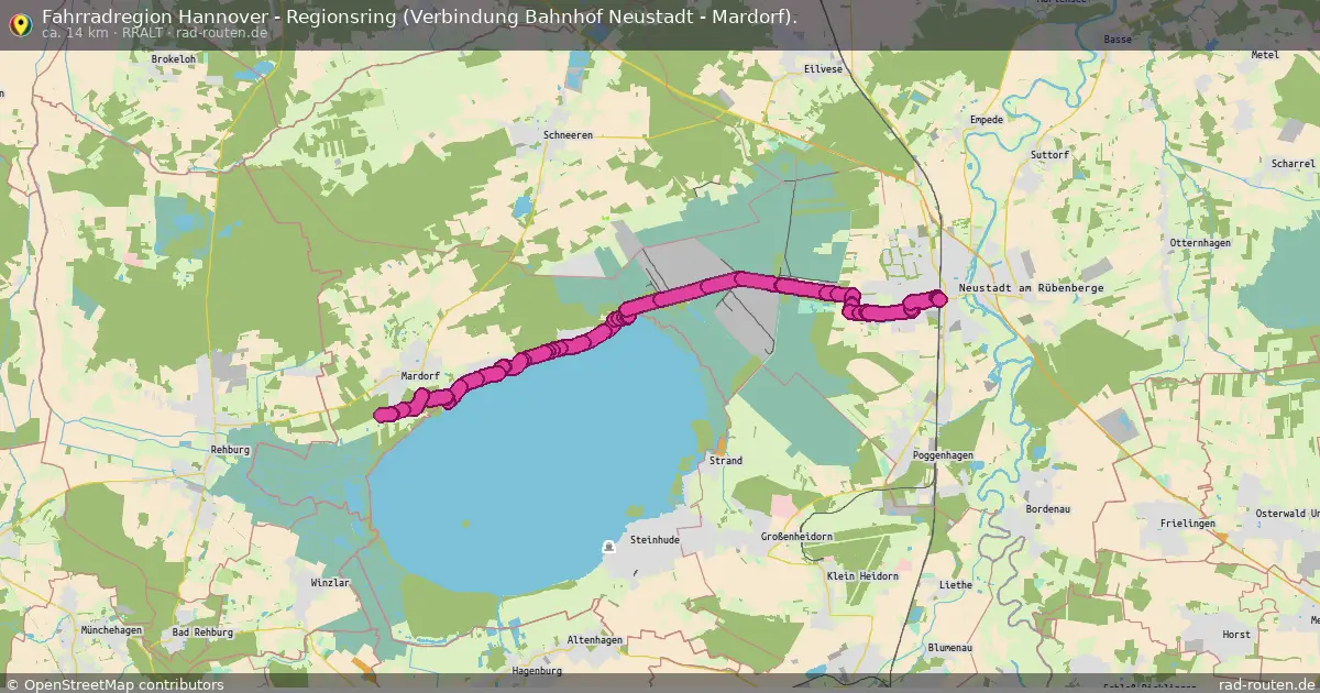 Fahrradregion Hannover - Regionsring (Verbindung Bahnhof Neustadt - Mardorf). (RRAlt) – Fernradroute auf Rad-Routen.de