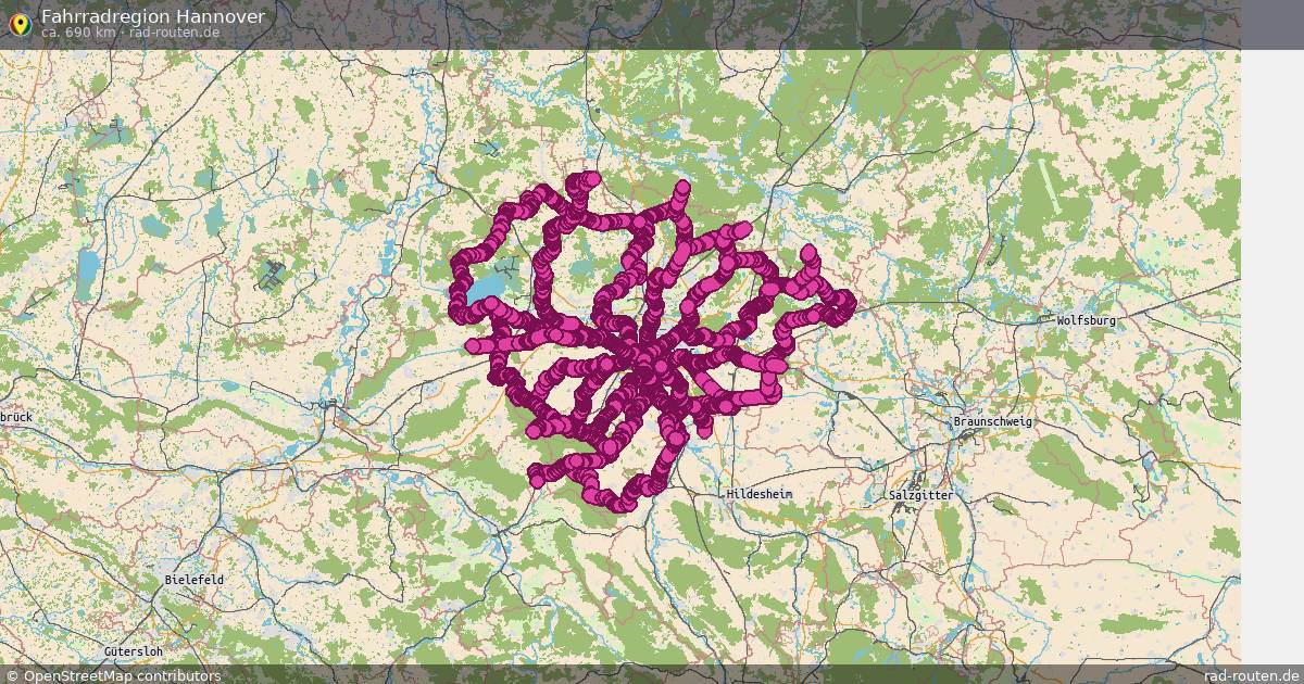Fahrradregion Hannover – Fernradroute auf Rad-Routen.de