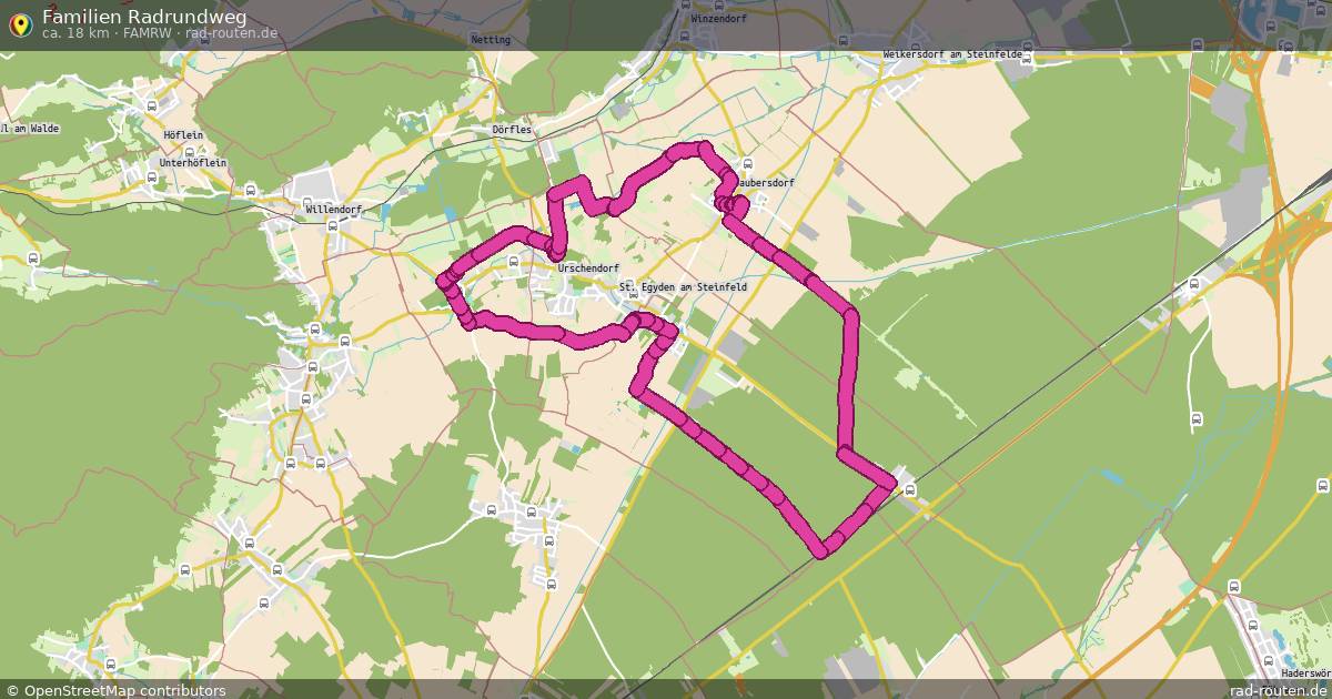 Familien Radrundweg (FamRw) – Fernradroute auf Rad-Routen.de