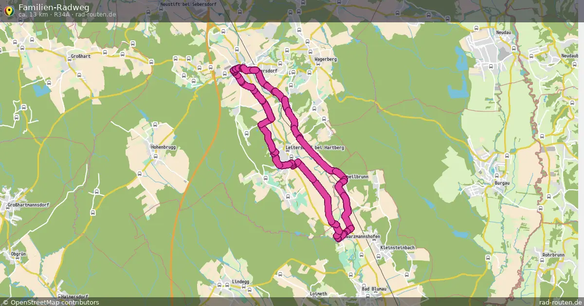 Familien-Radweg (R34a) – Fernradroute auf Rad-Routen.de
