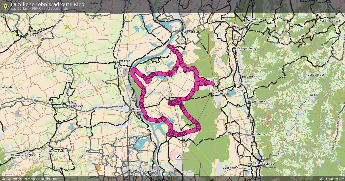 Familienerlebnisradroute Ried (FERR) – Fernradroute auf Rad-Routen.de