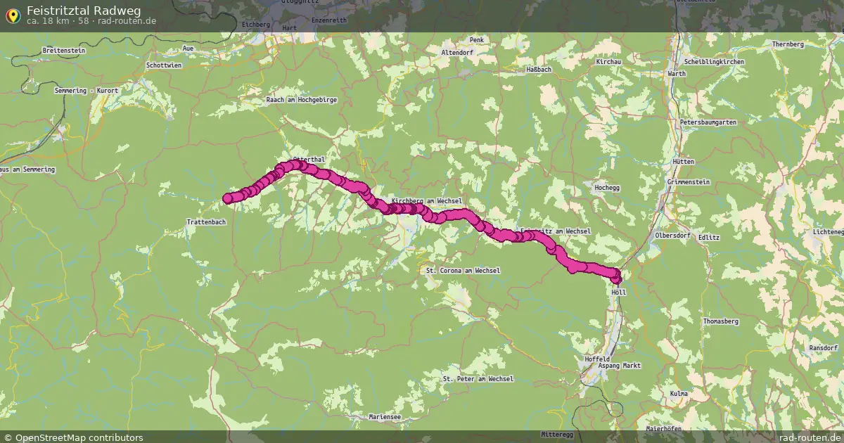 Feistritztal Radweg (58) – Fernradroute auf Rad-Routen.de