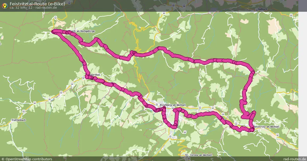 Feistritztal-Route (e-Bike) (12) – Fernradroute auf Rad-Routen.de