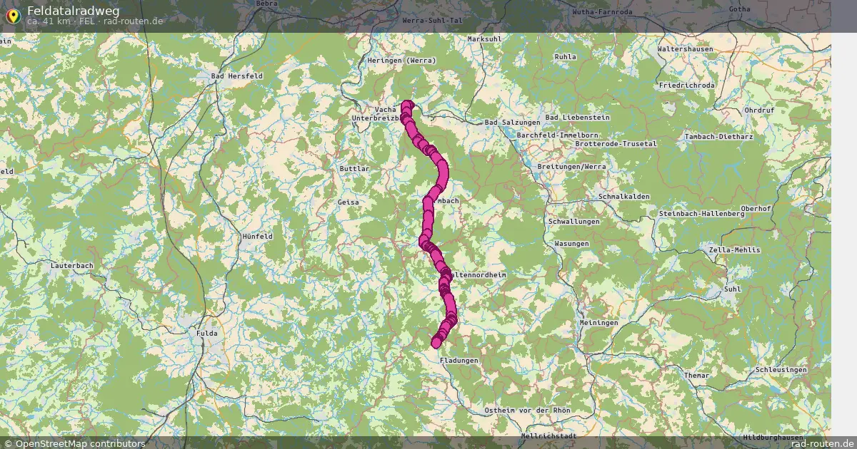 Feldatalradweg (FEL) – Fernradroute auf Rad-Routen.de