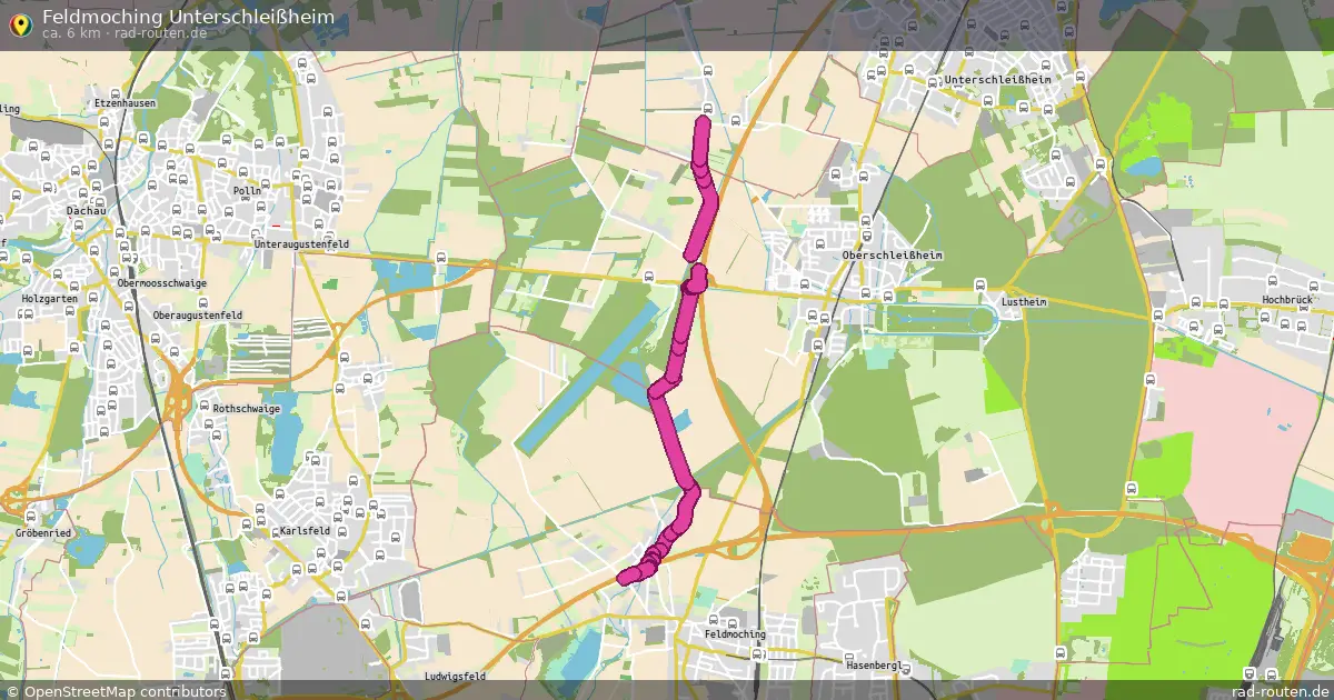 Feldmoching Unterschleißheim – Fernradroute auf Rad-Routen.de
